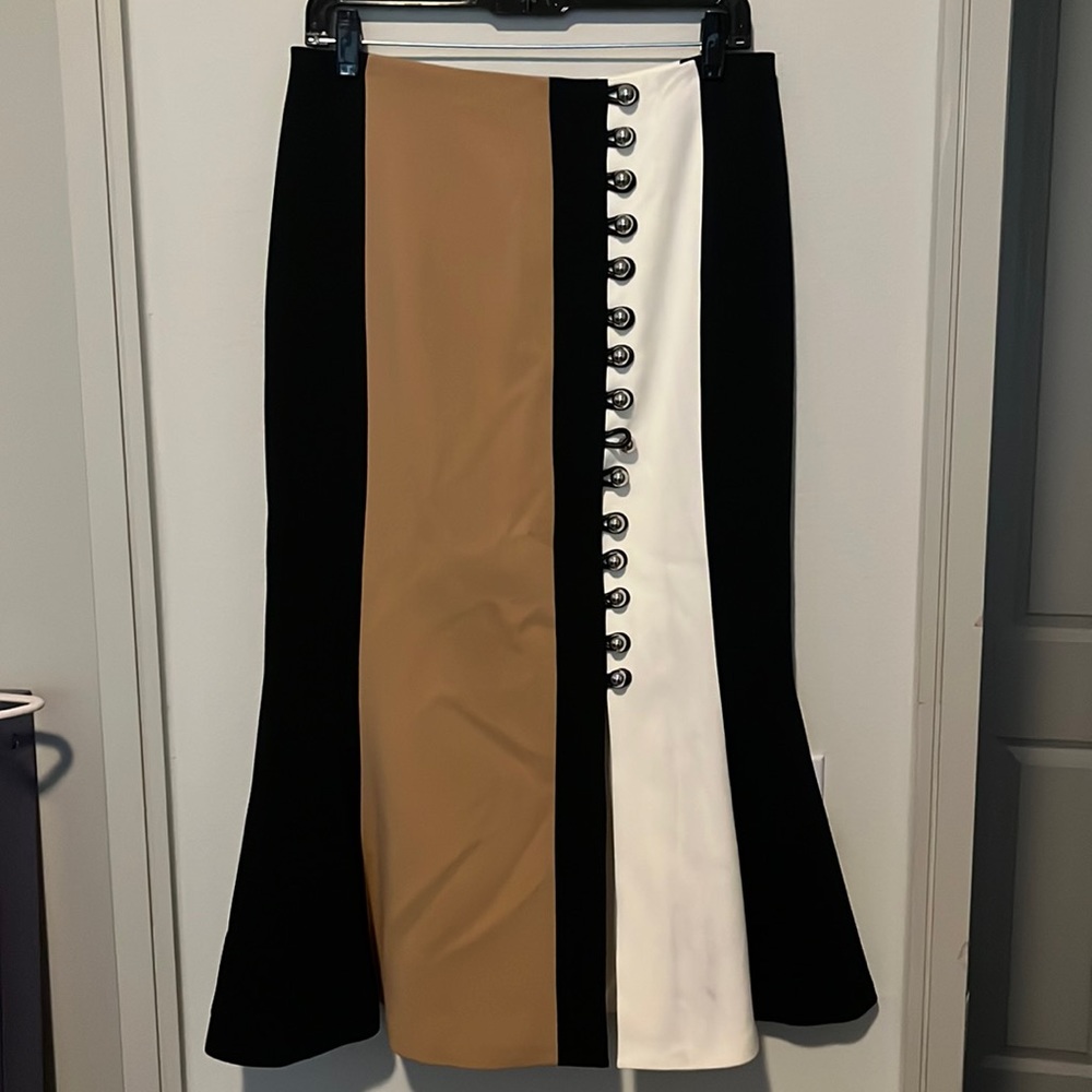 David Koma Loop Metal Ball Tea Skirt